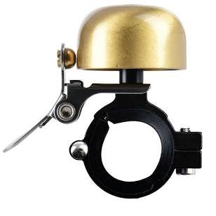Oxford Mini Ping Brass Bicycle Bell with Alloy Clamp.
